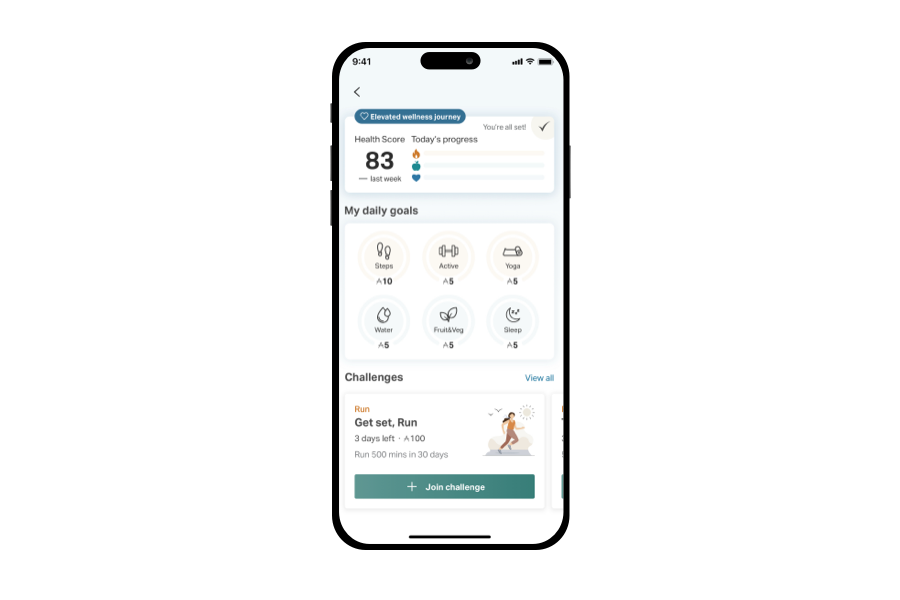 You’re now all set. Complete your daily wellness goals and earn miles every step of the way.